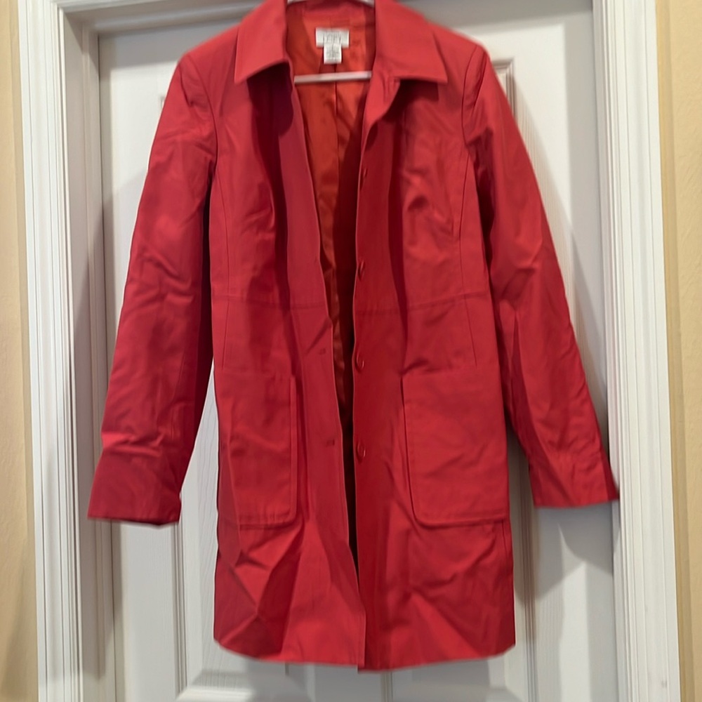 Ann Taylor Loft Jacket- dark Coral color- S
